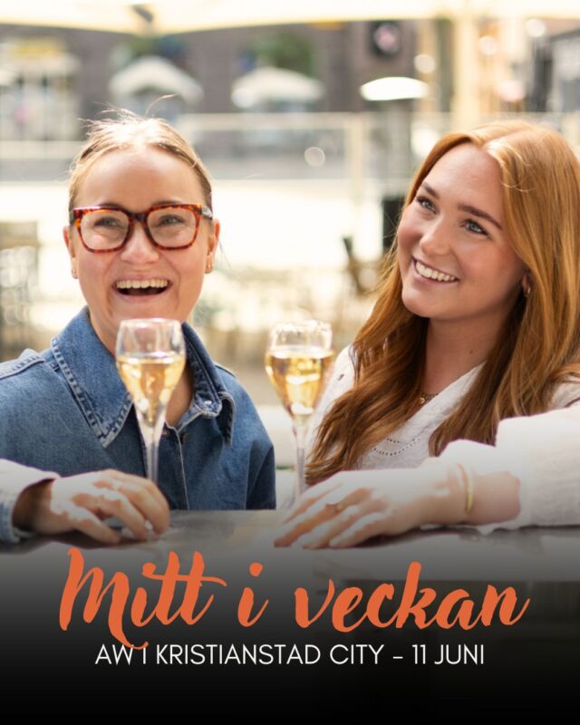 Välkommen till en kväll för stros, smak & citykänsla 11 juni – mitt i veckan, mitt i city! 🥂🧡

Ge onsdagen lite extra guldkant! Den 11 juni bjuder Kristianstads innerstad in till ”Mitt i veckan” – en skön AW-kväll fylld med inspiration, smakprov, shopping, små överraskningar och sommarkänsla. Ta med en vän, kollega eller hela familjen på en AW i Kristianstads hjärta.

🛍️ After work-shopping i utvalda butiker: kl. 16.00–18.00
🍴 Fortsätt kvällen på stadens restauranger – flera har extraerbjudanden och kvällsmenyer!

Håll utkik i evenemanget och på våra sociala medier – vi släpper erbjudanden och happenings löpande. Vi ses mitt i city – mitt i veckan! #kristianstadcity #kristianstad